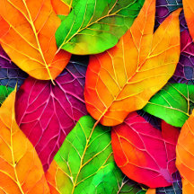 Modern Autumn Fall Leaves Pattern