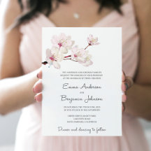 Cherry Blossom Wedding Invitation Sakura