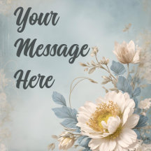 Blue Floral Party Supply Collection