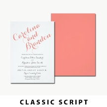 Classic Script Wedding Invitation Collection