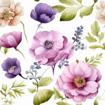 Royal Bloom Symphony Purple Floral Pattern