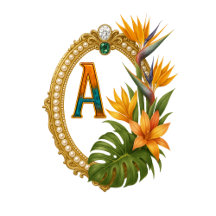 Tropical Luxury Monogram Acrylic Wall Art 