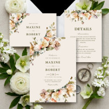 Budget Elegant Vintage Botanical Wedding Set