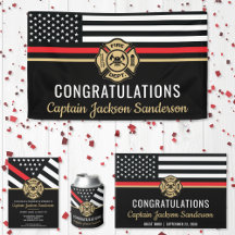 Firefighter Retirement Party Decor and Invitations