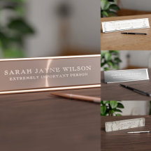Extremely Important Desk Name Plates
