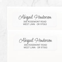 ♥ Basic Return Address Labels & Rubber Stamps