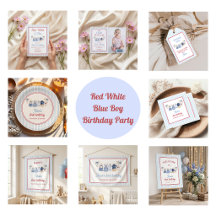 Red White Blue Boy Birthday Party