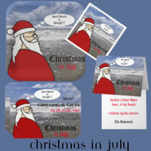 Christmas in July Santa by the Ocean