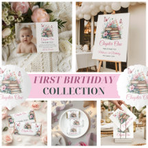 Chapter One 1st Girl Book Themed First Birthday