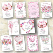Valentine Bridal Shower Invitations
