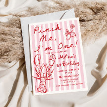 Pink Stripe Nautical Lobster Party