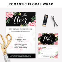 Matching items: Romantic Floral Wrap Hair Salon