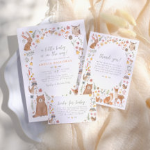 Woodland Forest Animals & Bearly Wait Baby Shower