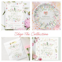 Floral Watercolor ABC Alphabet Birthday 