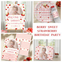 Berry Sweet Strawberry 1st Birthday Party