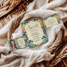 Blue Cornflower Art Nouveau Sweet Sixteen