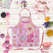 watercolor Love cookies 