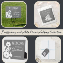 Pretty Gray and White Floral Wedding Collection