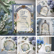 Elegant Baroque Floral Arch 21st Birthday Party