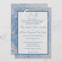 Blue and Gray Marbled Wedding Suite
