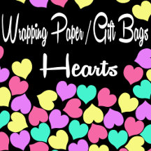 Hearts Wrapping Paper and Gift Bags