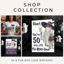 50 & Fa-BOO-lous Halloween Birthday