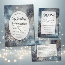 Celestial Winter Midnight Sparkle Wedding 