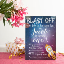 Outer Space Birthday Invitations & Party Supplies 