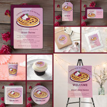 A Little Cutie Pie Minimalist Purple Baby Shower