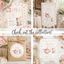 Tea with the Mom-to-be Floral Baby Shower Suite