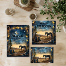 Blue Sky Rustic Cowboy 1st Birthday Rodeo