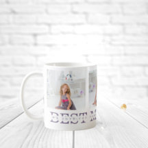 Modern Collage Photo Mother Purple Gift