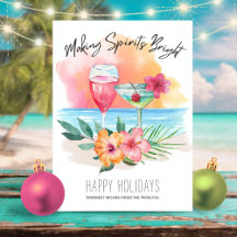 Seaside Sippin' Tropical Beach Christmas