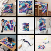 Aesthetic Colorful Glittery Agate Home Accents 