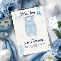 blue jean baby Denim Baby shower