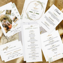 Sage Green & Gold Modern Simple   Elegant Wedding