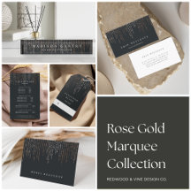 Black & Rose Gold Marquee Collection