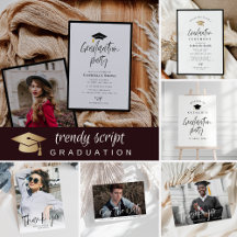 stylish lettering graduation suite