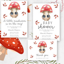 Cute mushroom baby shower