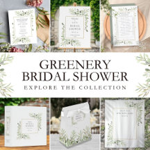 Botanical Greenery Bridal Shower Collection