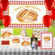 Hot Dog Birthday Party Collection   Fun BBQ 