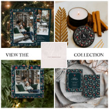 Winter Botanical Coquette Bow   Monogram Christmas