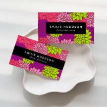 Colorful Dahlia Business Cards Collection