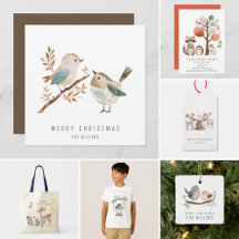 Minimalist Watercolor Woodland Forest Animals