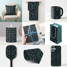 Tapered Outline Shapes Filled With Aquatic Colors