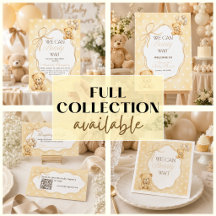 Neutral We Can Bearly Wait Teddy Bear Baby Shower 