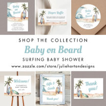 Baby On Board Surfing Baby Shower