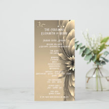 Modern Metallic Floral Wedding Invitation