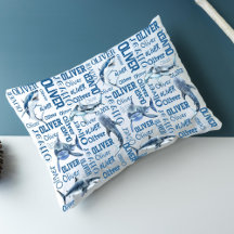 Personalized boys name collage with sharks