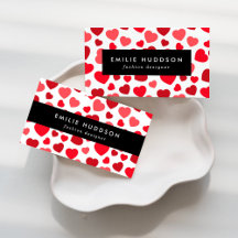 Red Hearts Business Cards Collection